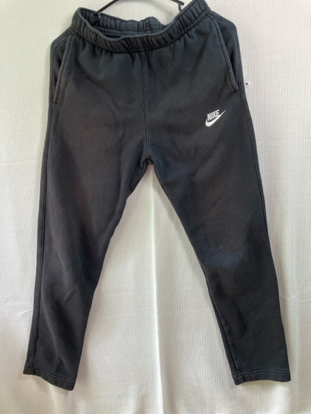 Nike Black Kids Jogger Sweatpants with White Swoosh